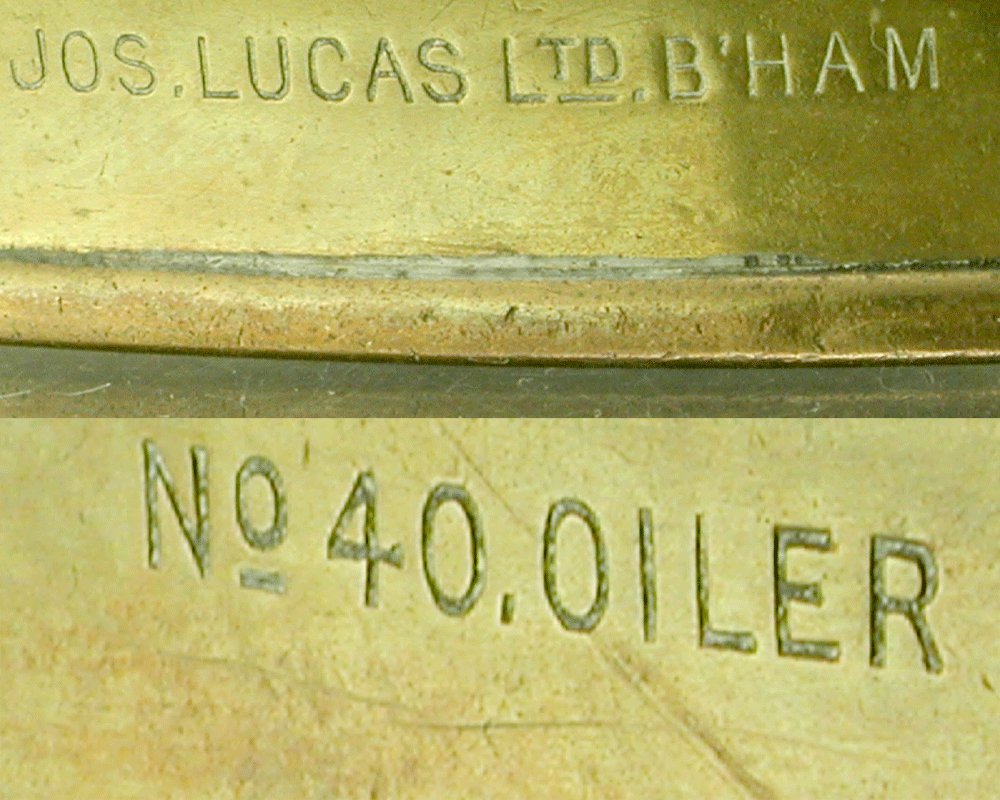 * beautiful * rare *1920S*Lucas( Lucas )*OILER* brass made * pump up *No40* beautiful goods *USD