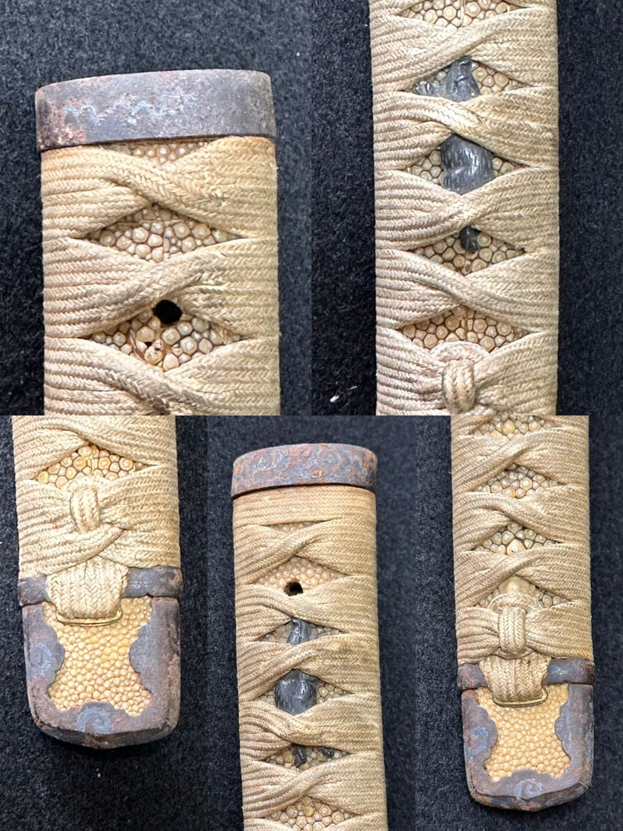 小太刀拵 刃渡約52.3cm 象嵌 亥目貫 鉄地鍔 竹光 古刀 時代物 古美術 小太刀拵 刃渡約52 3cm 象嵌 亥目貫 鉄地鍔 竹光 古刀 時代物 古