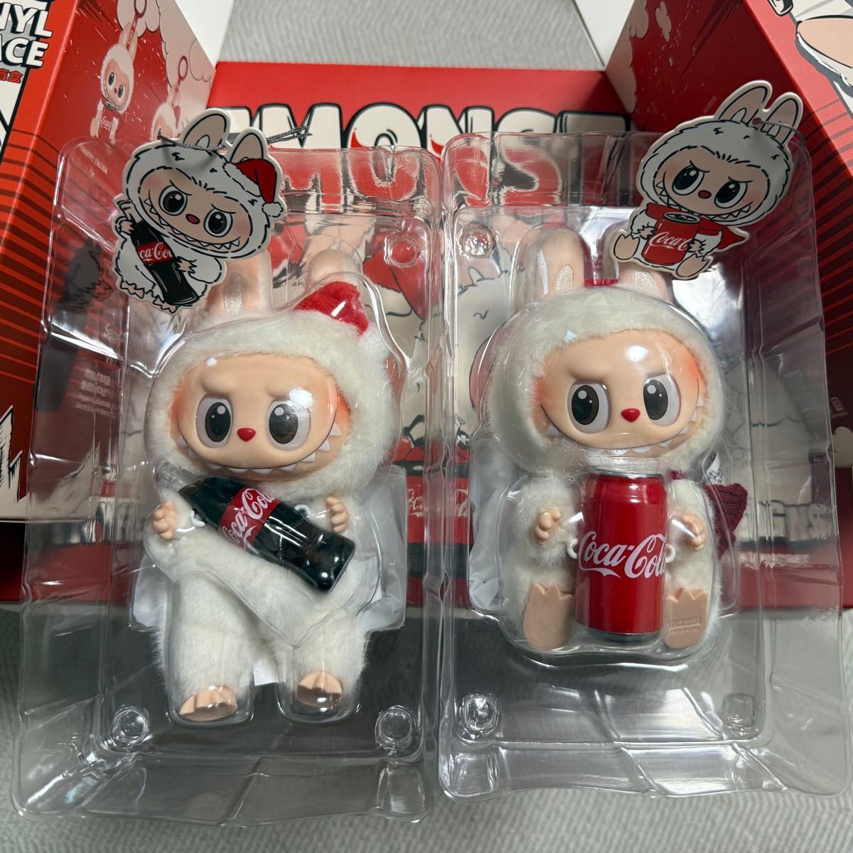 【POP MART】Labubu×コカ・コーラ コラボ 缶/瓶2体セット POPMART THE MONSTERS コカ・コーラ シリーズ ぬいぐるみ 瓶&缶