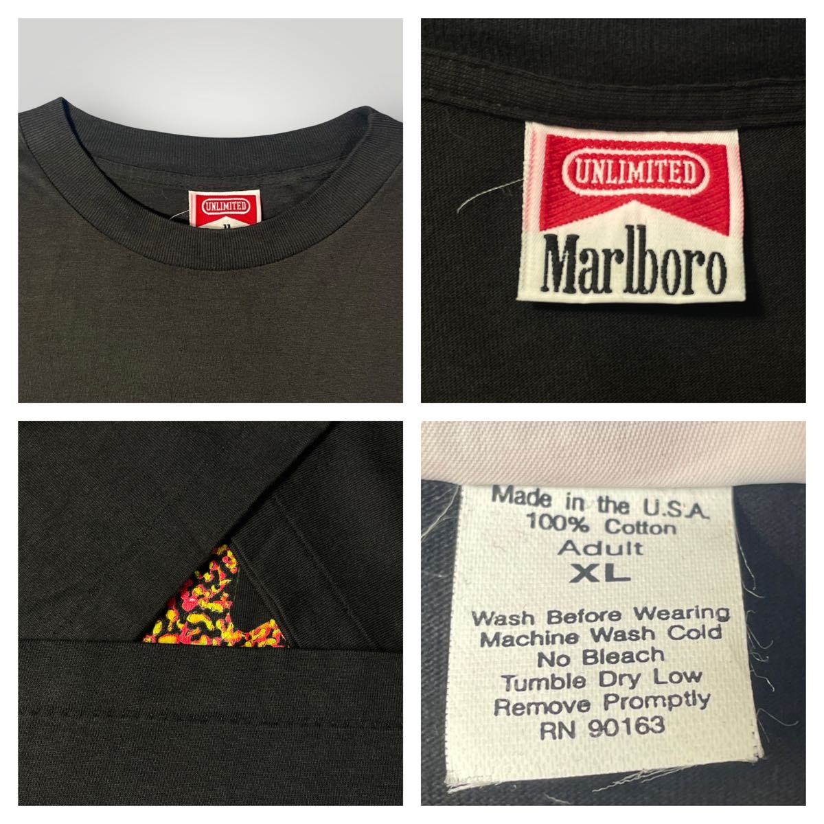 MARLBORO 90sヴィンテージ ロングスリーブtシャツ 90s USA製 Marlboro マルボロ リザード Tシャツ XL デッド