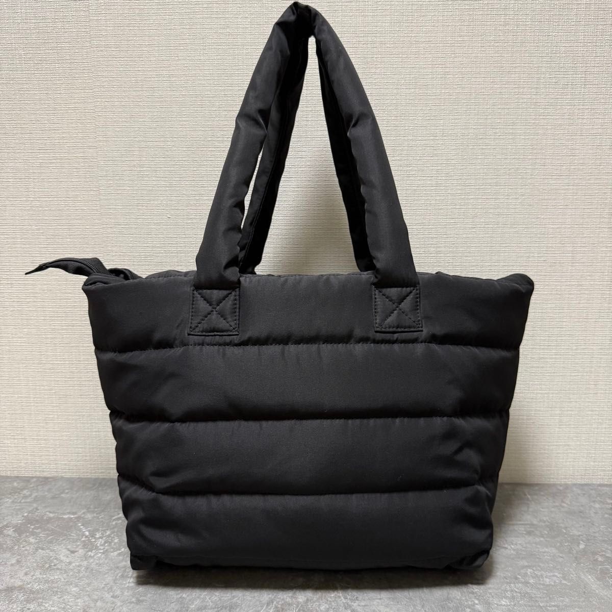 マリメッコ marimekko MILLA ミラ キルティング トートバッグ 黒 極美品】マリメッコ marimekko MILLA ミラ キルティング トート