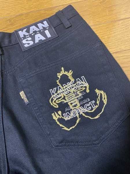 激レア☆【KANSAI IMPACT】バック刺繍 デニムパンツ 82 カンサイインパクト_画像3