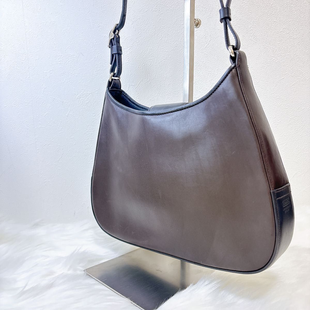 ✨美品✨OLD COACH オールドコーチ アクセサリーポーチ レザー ポーチ付 美品 オールドコーチ ワンショルダー オールレザー アクセサリー