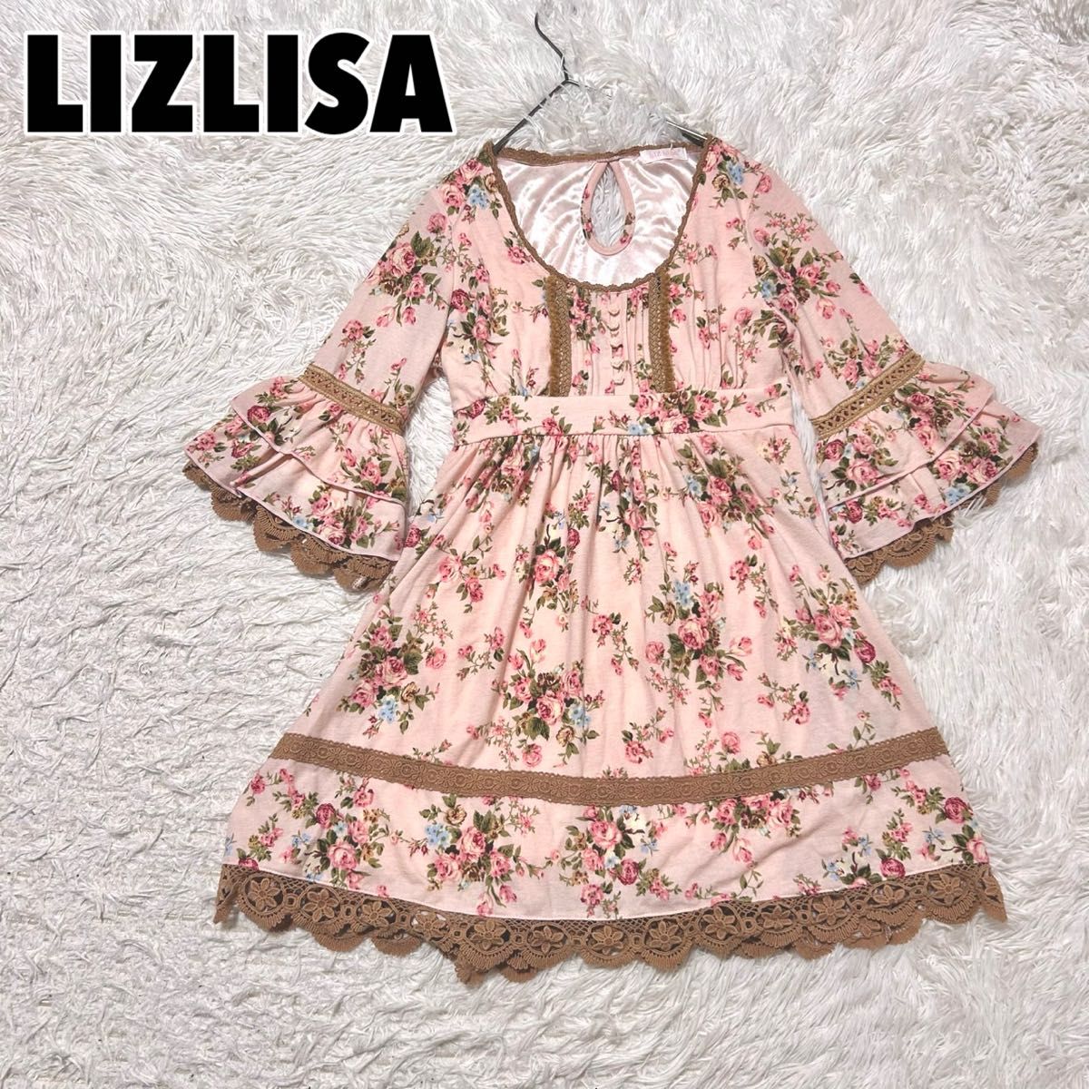 LIZLISA リズリサ 花柄ワンピース バレエコア コケット 平成 y2k LIZLISA リズリサ 花柄 ワンピース 薔薇 Y2K 姫ギャル