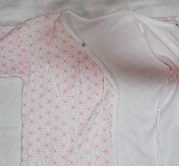  новорожденный. детская одежда [ длинная рубашка * розовый * лен. лист документ sama ] нижнее белье *. изначальный . маленький младенец для крюк имеется 