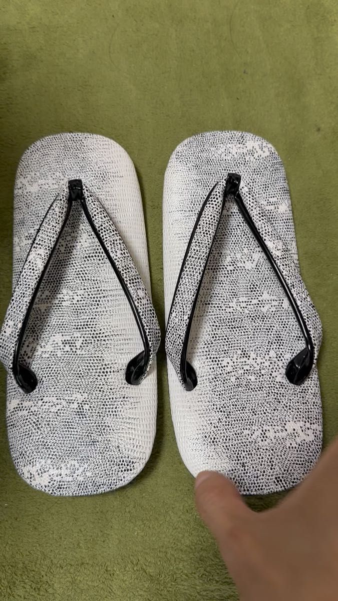 雪駄 半月トカゲ L寸 新品 未使用 本革底