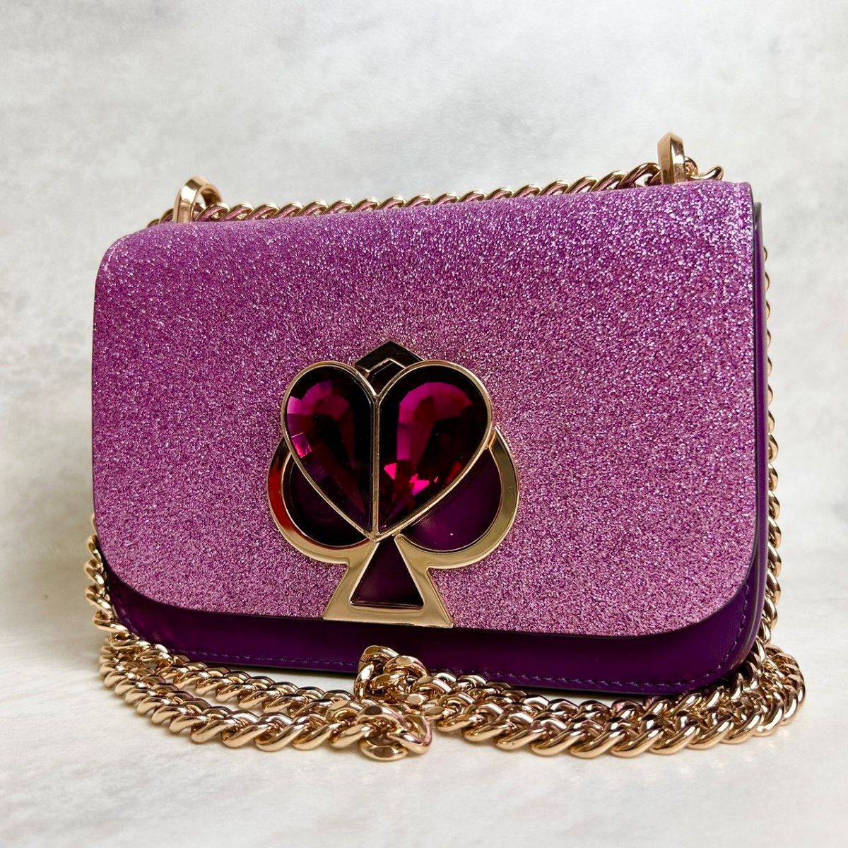 Kate Spade ラメ その他バッグ 美品】 Kate Spade ニコラ ラメ 2way チェーン ショルダーバッグ