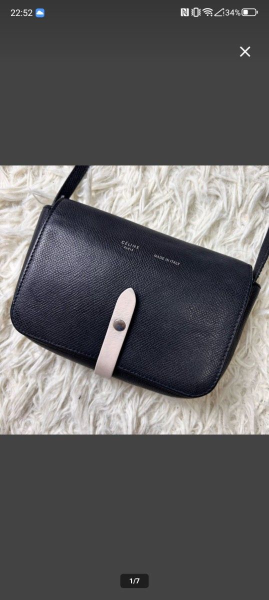【極希少】CELINE フィービー期 ストラップクラッチ ショルダーバッグ 極希少】CELINE セリーヌ フィービー期 ストラップクラッチ ミニ