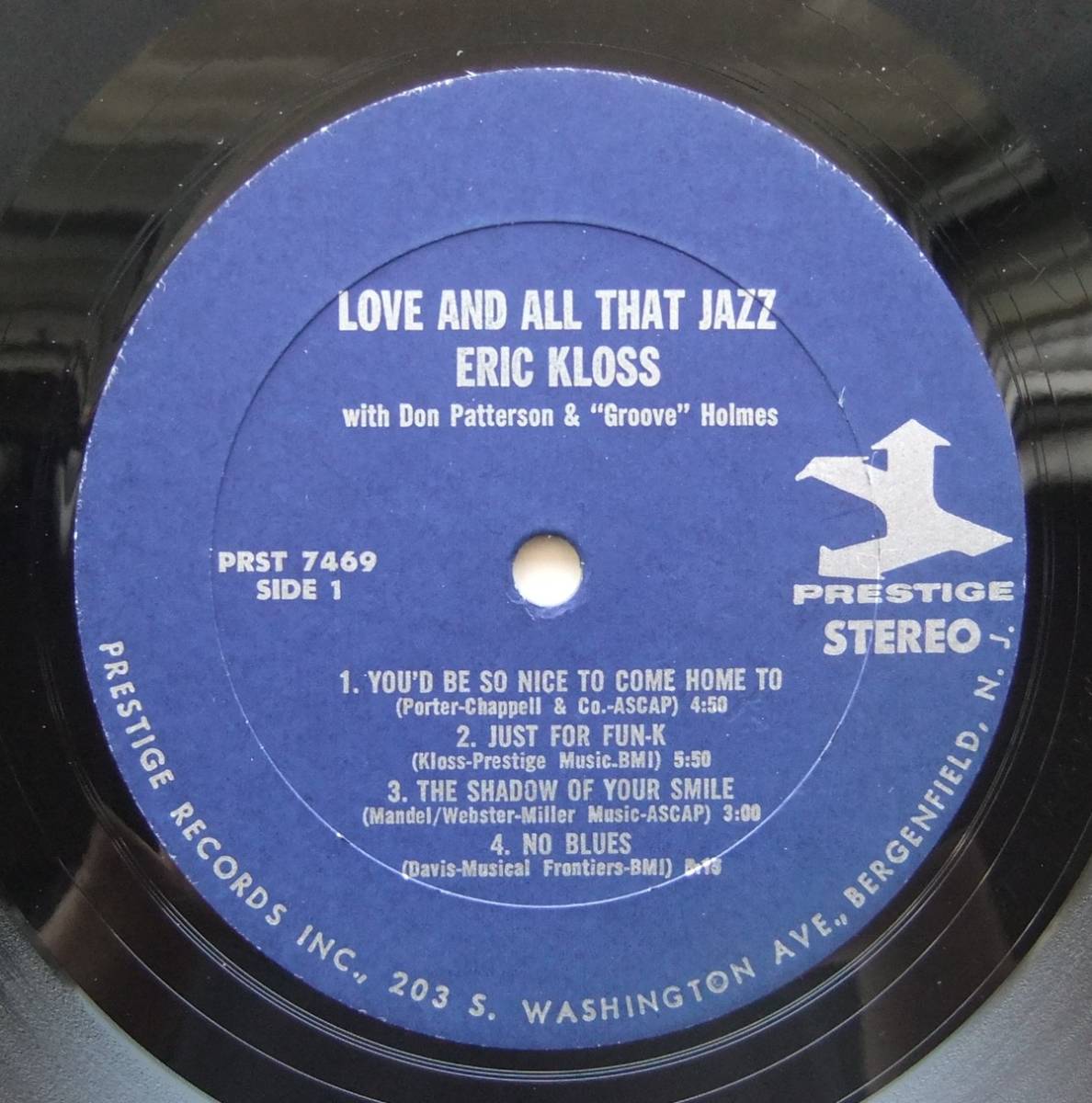 ◆ ERIC KLOSS / Love And All That Jazz ◆ Prestige PR 7469 (blue:VAN GELDER) ◆ Vの画像3