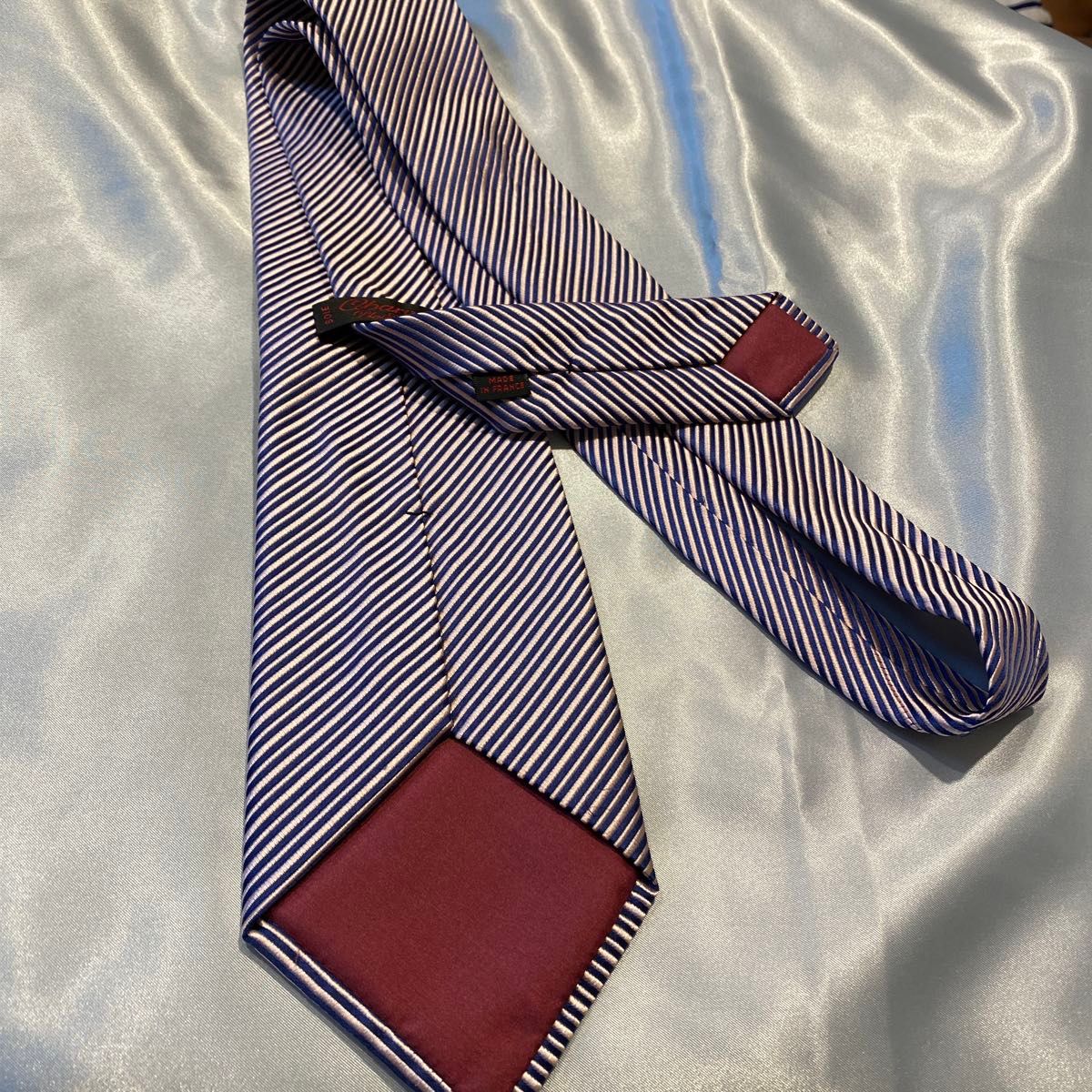 【高級】Charvet シャルべ ネクタイ フランス製 新品未使用 Charvet PARIS シャルべ フランス製高級ストライプ シルク