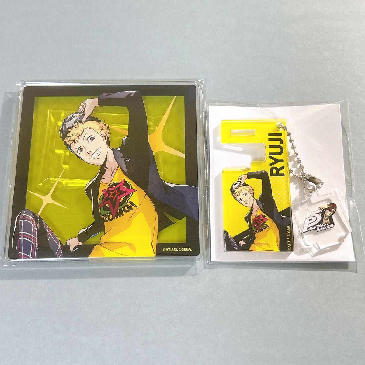 ペルソナ5S 購入特典 アクリルコースター 坂本竜司 ペルソナ5R アクリルコースタースタンド&スマホスタンド