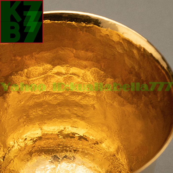 [ долгосрочный роскошный ] оригинальный золотой cup sake кубок .. кубок . вода кубок . кубок . кубок 100% ручная работа Gold золотой традиция . культура домашний алтарь предметы для домашнего буддийского алтаря металлические изделия товар * высота 60mm вес 55g доказательство есть K61