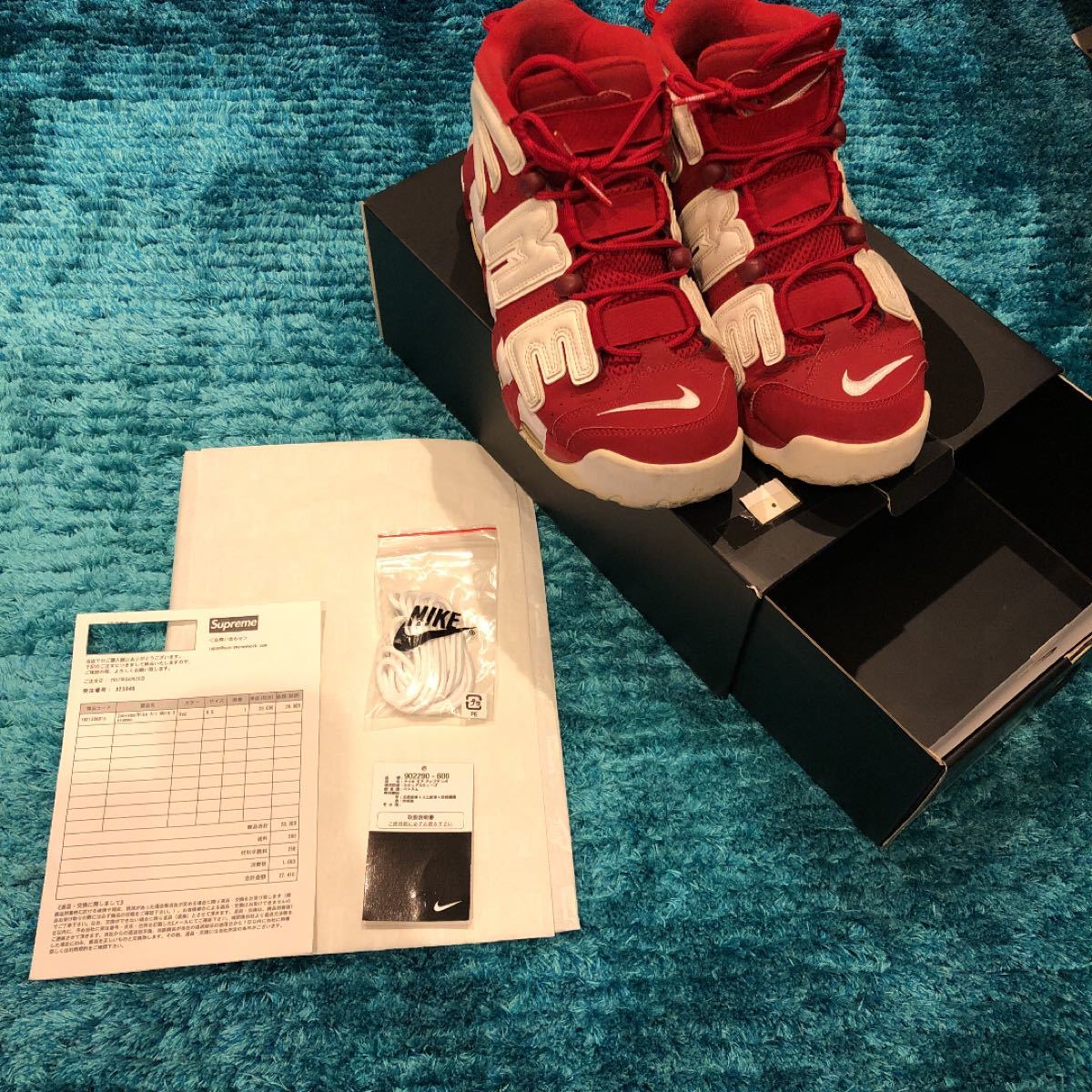 supreme × NIKE AIR MORE UPTEMPO シュプテン