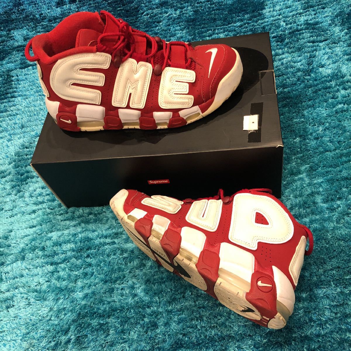 supreme × NIKE AIR MORE UPTEMPO シュプテン