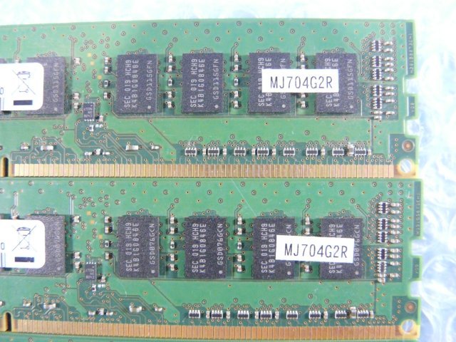 1HNU // 2GB 4枚セット 計8GB DDR3-1333 PC3-10600E ECC 2Rx8 M391B5673EH1-CH9 SAMSUNG MJ704G2R // HITACHI HA8000/SS10 AK 取外_画像4