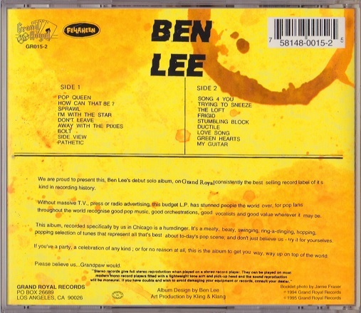 Ben Lee / Grandpaw Would (輸入盤CD) Grand Royal ベン・リー