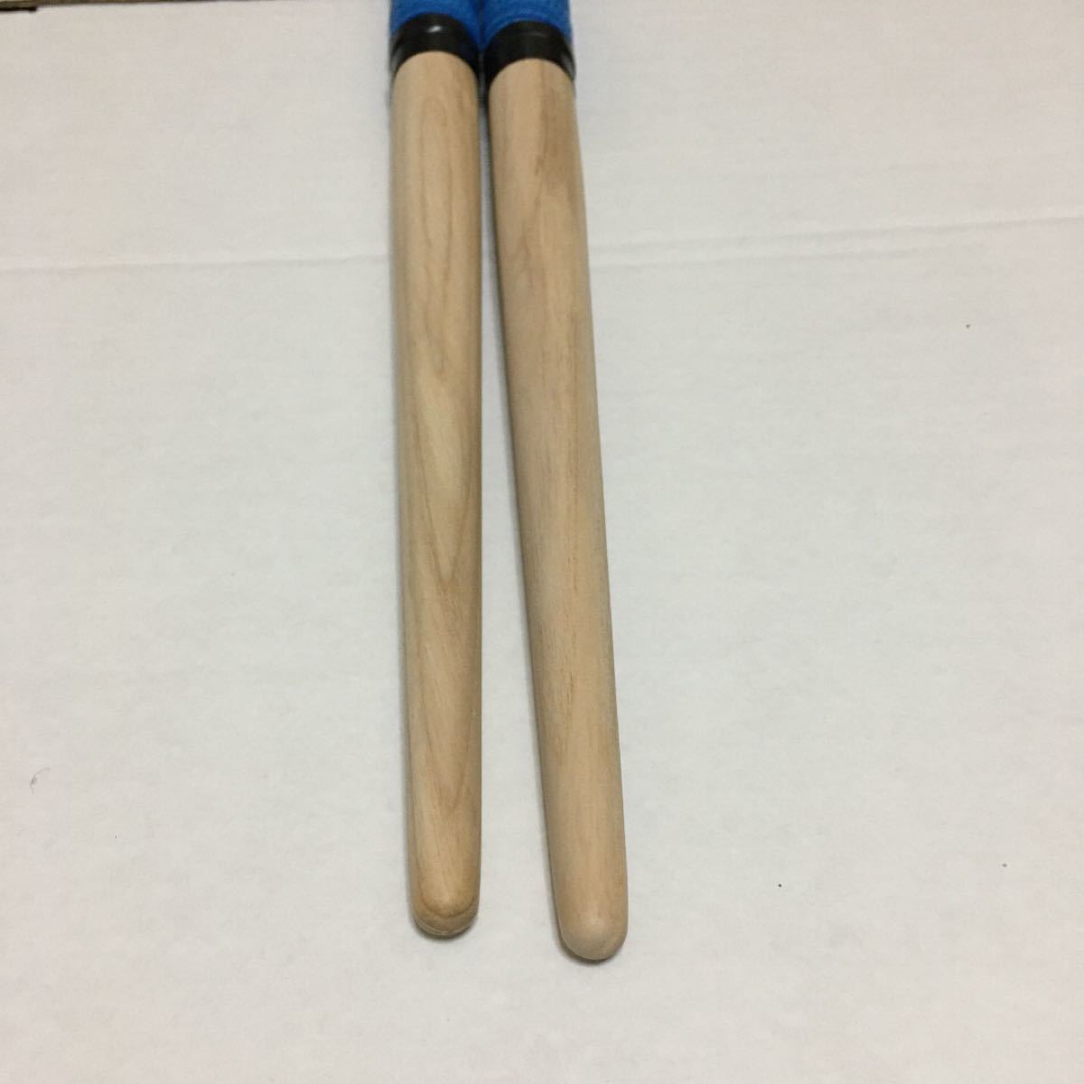 太鼓の達人　マイバチ　先丸テーパー　青　アオダモ　木製バット素材35cm