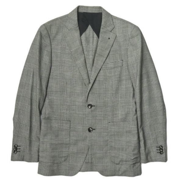 SOPHNET. ソフネット STRETCH WOOL CHECK 3 BUTTON JACKET ストレッチウール グレンチェック3Bジャケット SOPH-123000 S グレー ☆☆j2523s_画像1