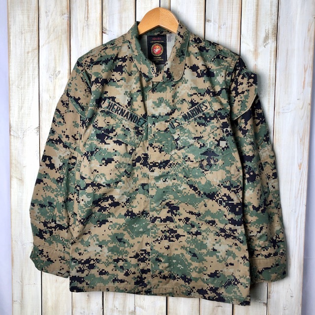 sh●176 米軍実物 U.S.MARINE USMC ウッドランド ピクセルカモジャケット XS-SHORT 米軍海兵隊 ミリタリー 軍物 USアーミー_画像2