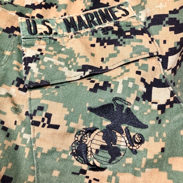 sh●176 米軍実物 U.S.MARINE USMC ウッドランド ピクセルカモジャケット XS-SHORT 米軍海兵隊 ミリタリー 軍物 USアーミー_画像5