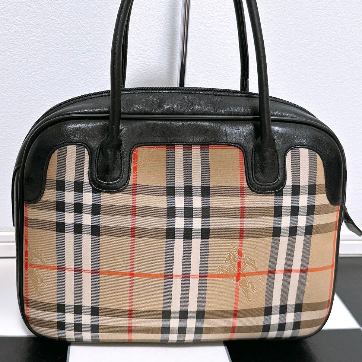 【うめ様】Burberry ハンドバッグ チェック柄 中型 美品》Burberrys(バーバリー)ハンドバッグ チェック柄|Yahoo