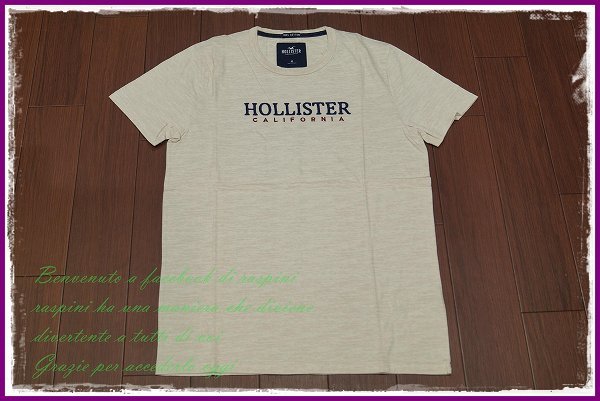 Hollister 刺繍 ロゴ Tシャツ 半袖/XL/ヘザータン/メンズ ホリスター アバクロ カットソー a&f 大きいサイズ 2ｌ_画像1