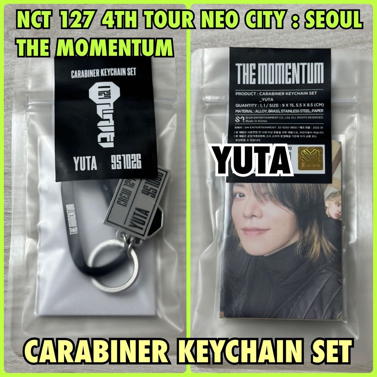 nct127 NCT127 悠太 トレカ ソウルコン ボイスキーホルダー NCT 127 ソウルコン ネオシティ カラビナ キーチェーン ユウタ