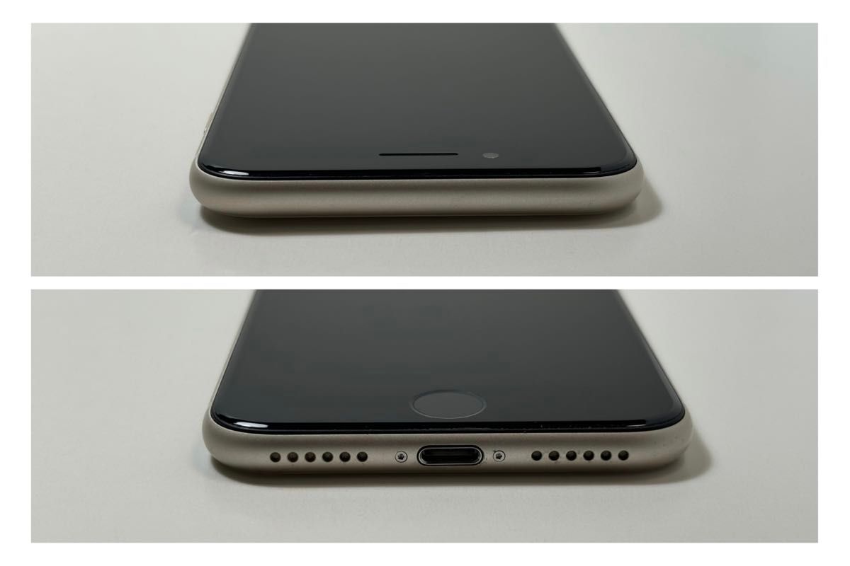 【極美品】iPhone SE3 64GB スターライト バッテリー100% 箱付 超美品 iPhone SE 3 64GB スターライト 純正バッテリー100% 即