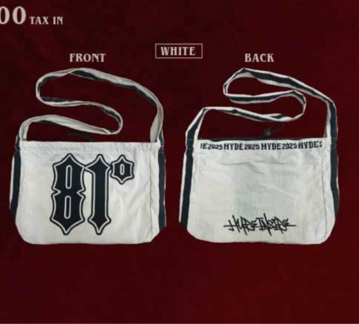 HYDE フェス 81° ショルダーバッグ HYDE フェス限定 81ショルダーバッグ白 ホワイト 新品|Yahoo