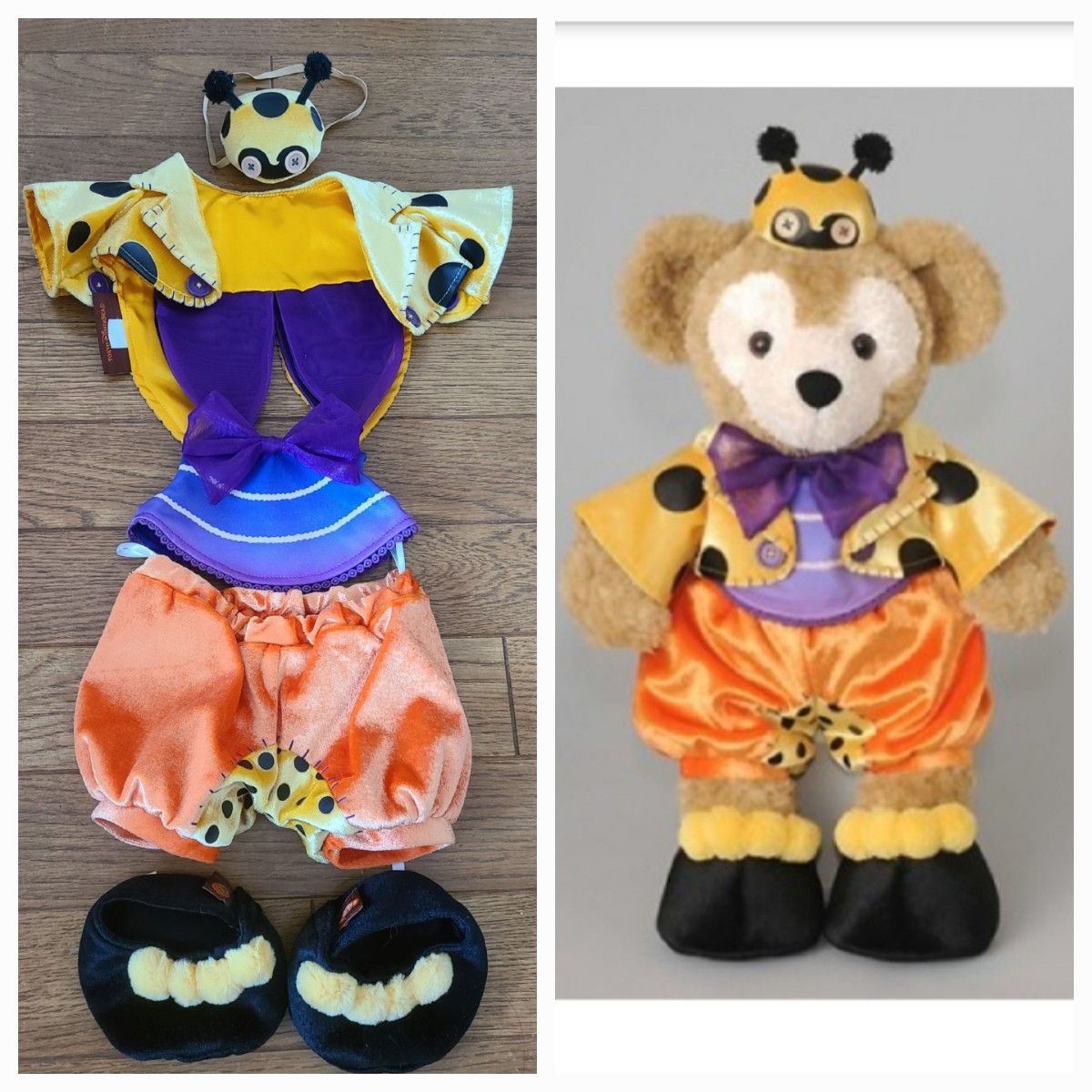 【未開封品・送料込み】ダッフィー用 公式 コスチューム ハロウィン Disney ダッフィーハロウィン 2012 ダッフィー 公式コスチューム