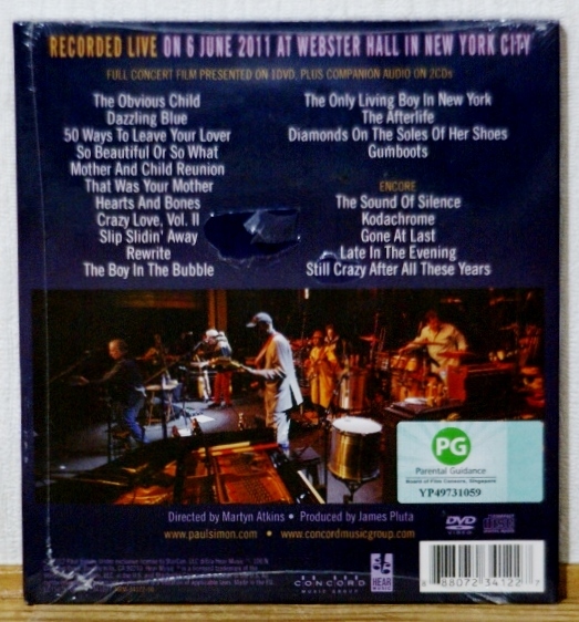  новый товар 2CD+DVD! paul (pole) * Simon /Live in New York City* paul (pole) * Simon. Tour деятельность .. извещение делает 