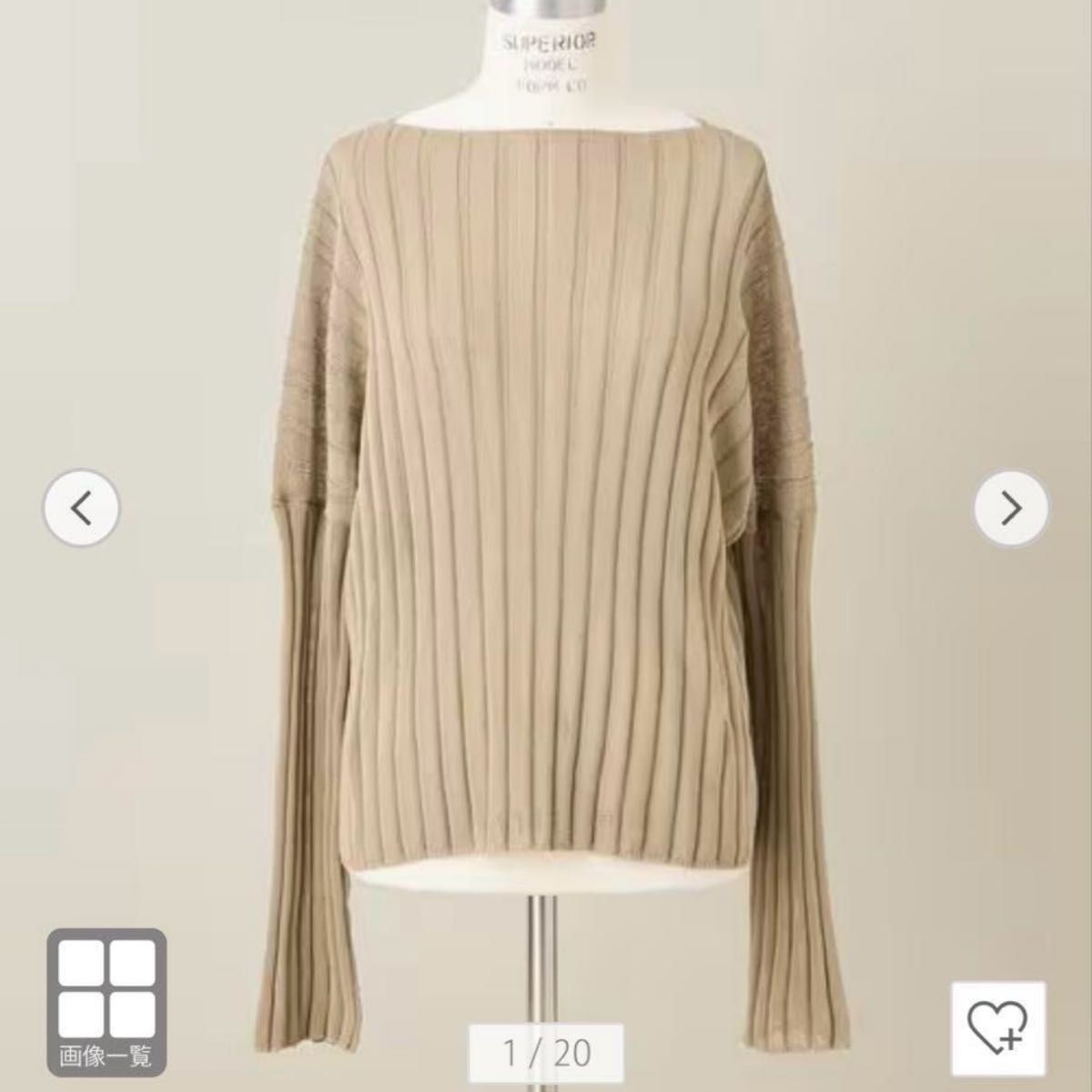 【最終値下げ】conte ミックスボートネックニット conte ワイドリブボートネックニット 美品|Yahoo!フリマ(旧