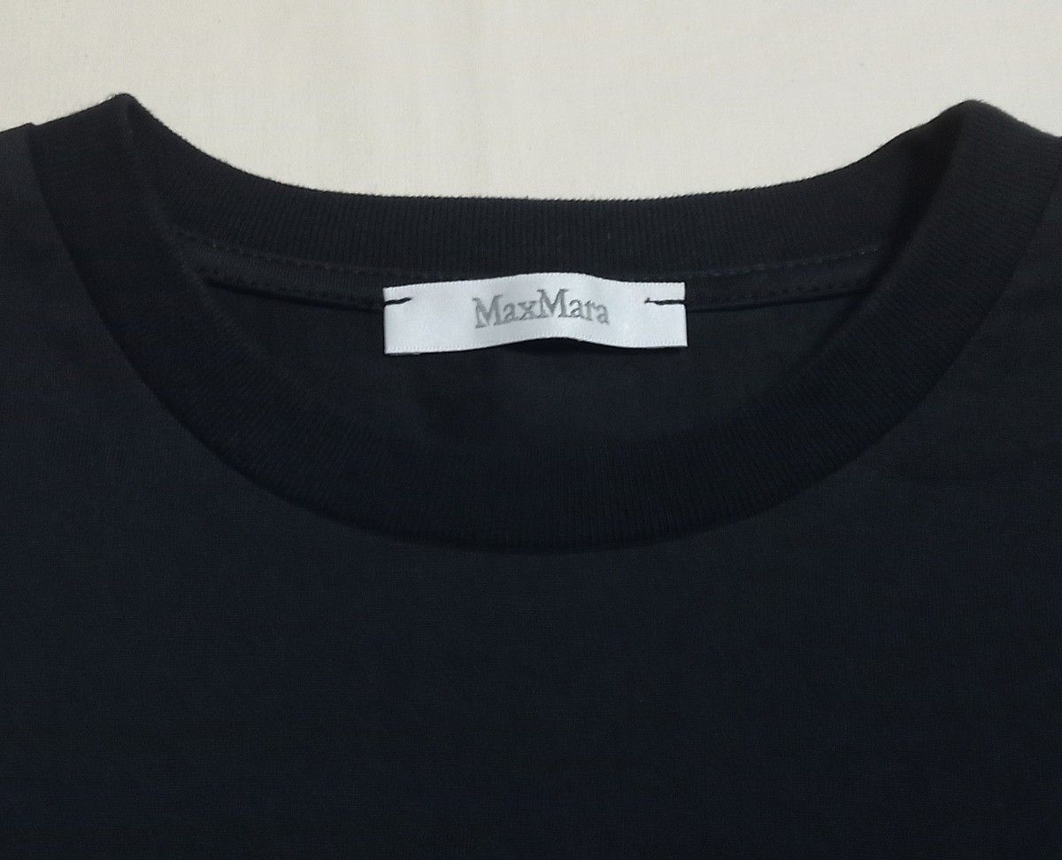 新品Sサイズ マックスマーラ Max Mara ロゴ刺繍Tシャツ 半袖 ブラック 美品 Max Mara】マックスマーラ 刺繍ポケットロゴTシャツ|Yahoo
