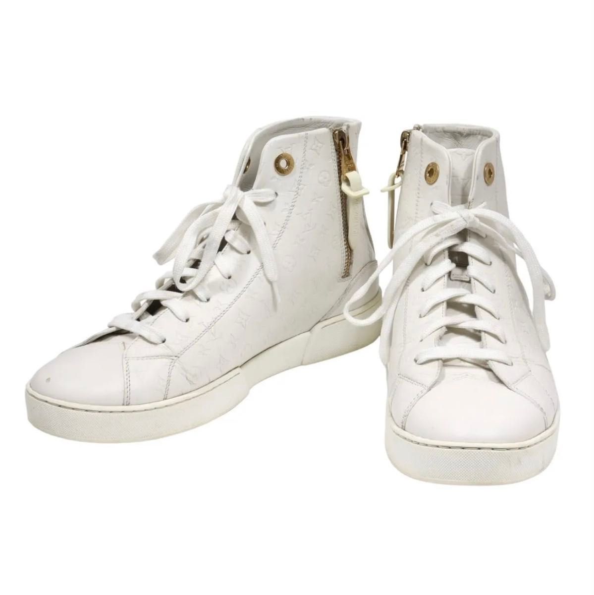 LOUIS VUITTON ルイヴィトン スニーカー 白 4103425E0027 Louis Vuitton ルイヴィトン ハイカットスニーカー ホワイト