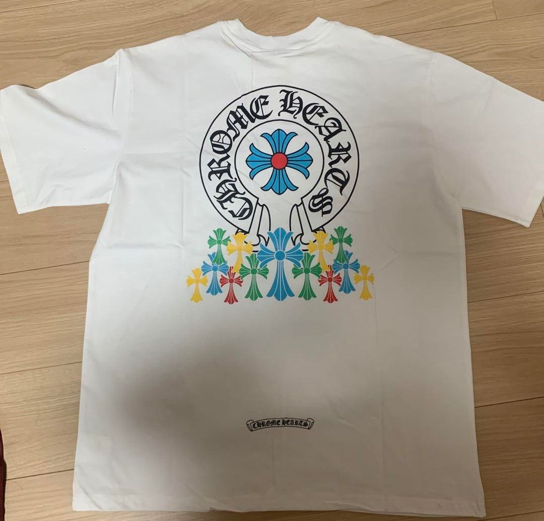 確実正規品希少Chrome herats マルチカラーTシャツXL