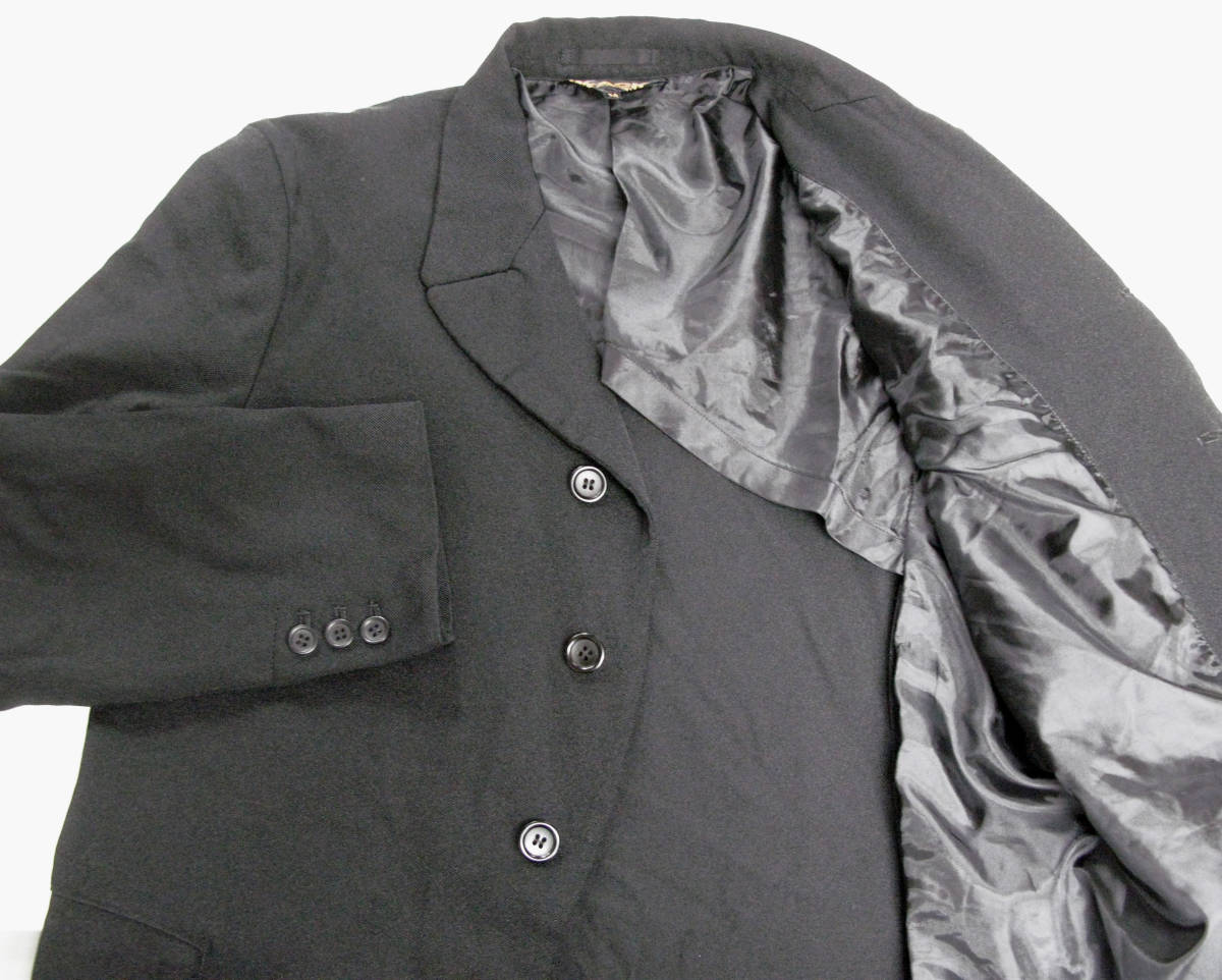 ギャルソン ブラック BLACK ： ポリエステル 4つボタン ジャケット （ COMME des GARCONS BLACK POLYESTER JACKET_画像3