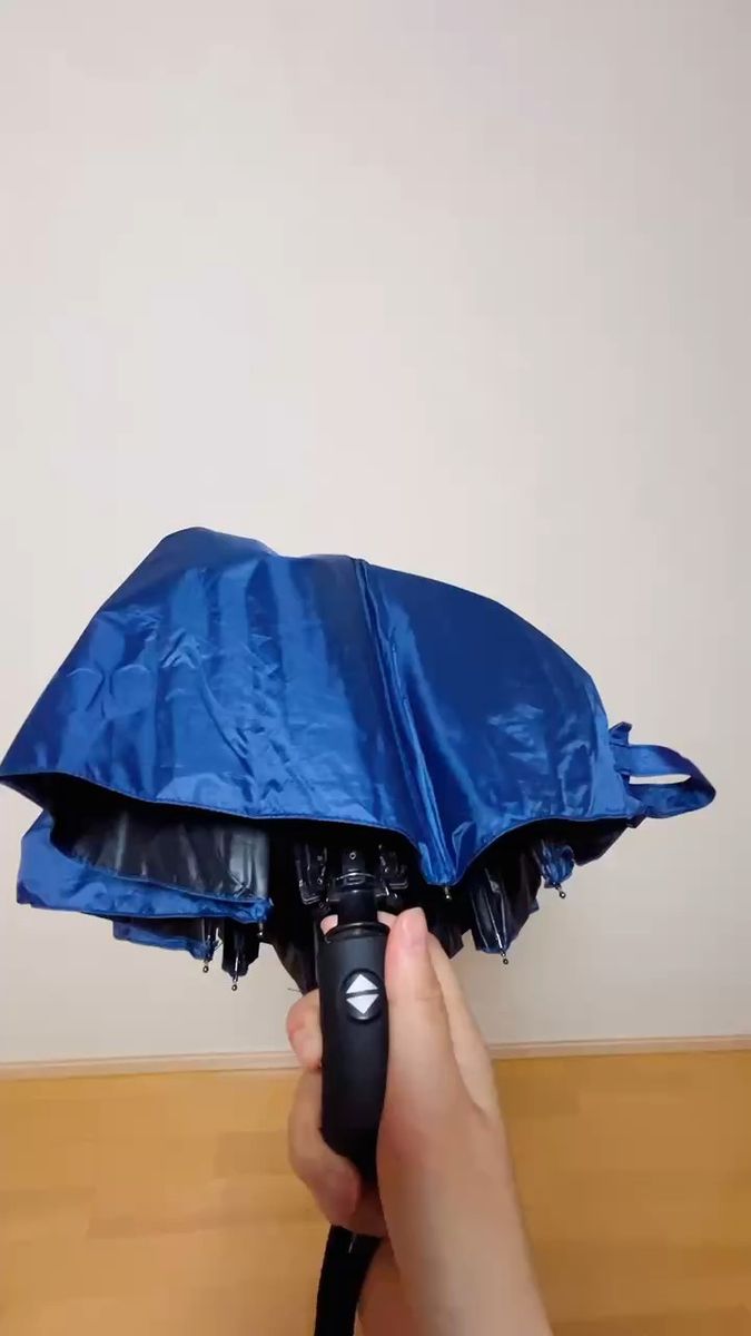 【98cm ネイビー】新品 ワンタッチ 自動開閉 UV 軽量 折りたたみ傘 晴雨兼用