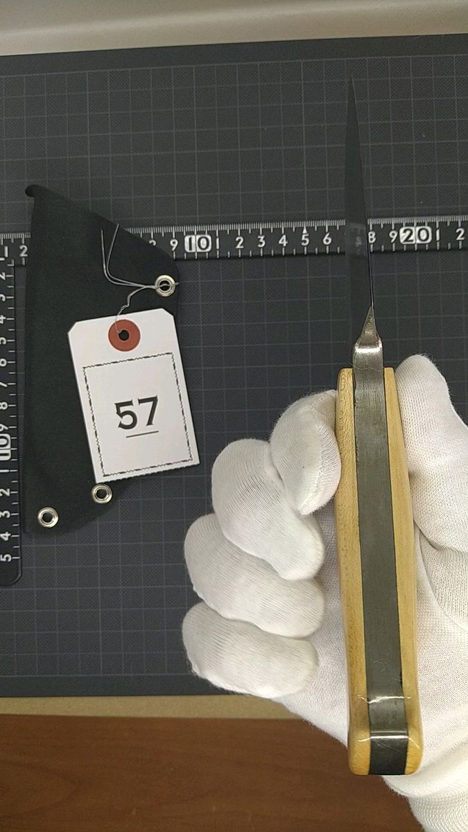 自作ナイフ57 S50C炭素鋼 メープルハンドル
