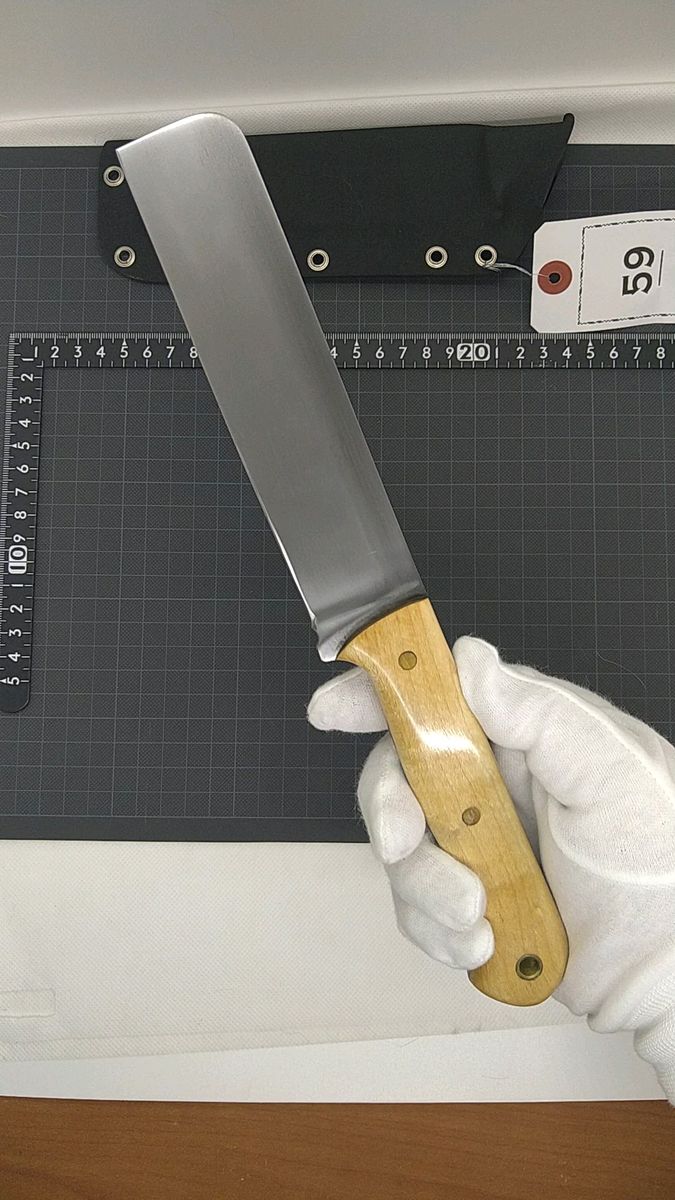 自作ナイフ59 S50C炭素鋼 メープルハンドル