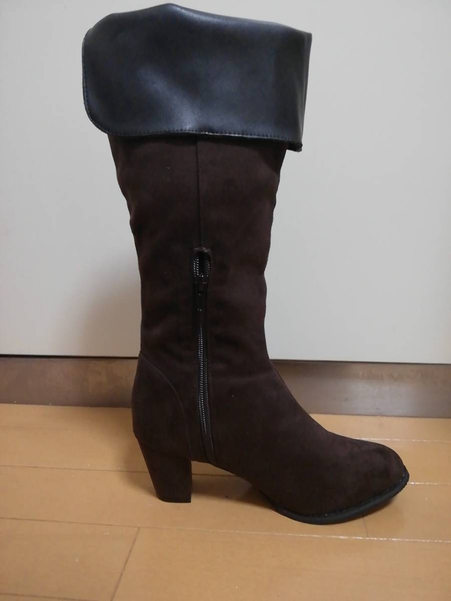 bai color by return long boots [L size ] Brown [MAA-343]