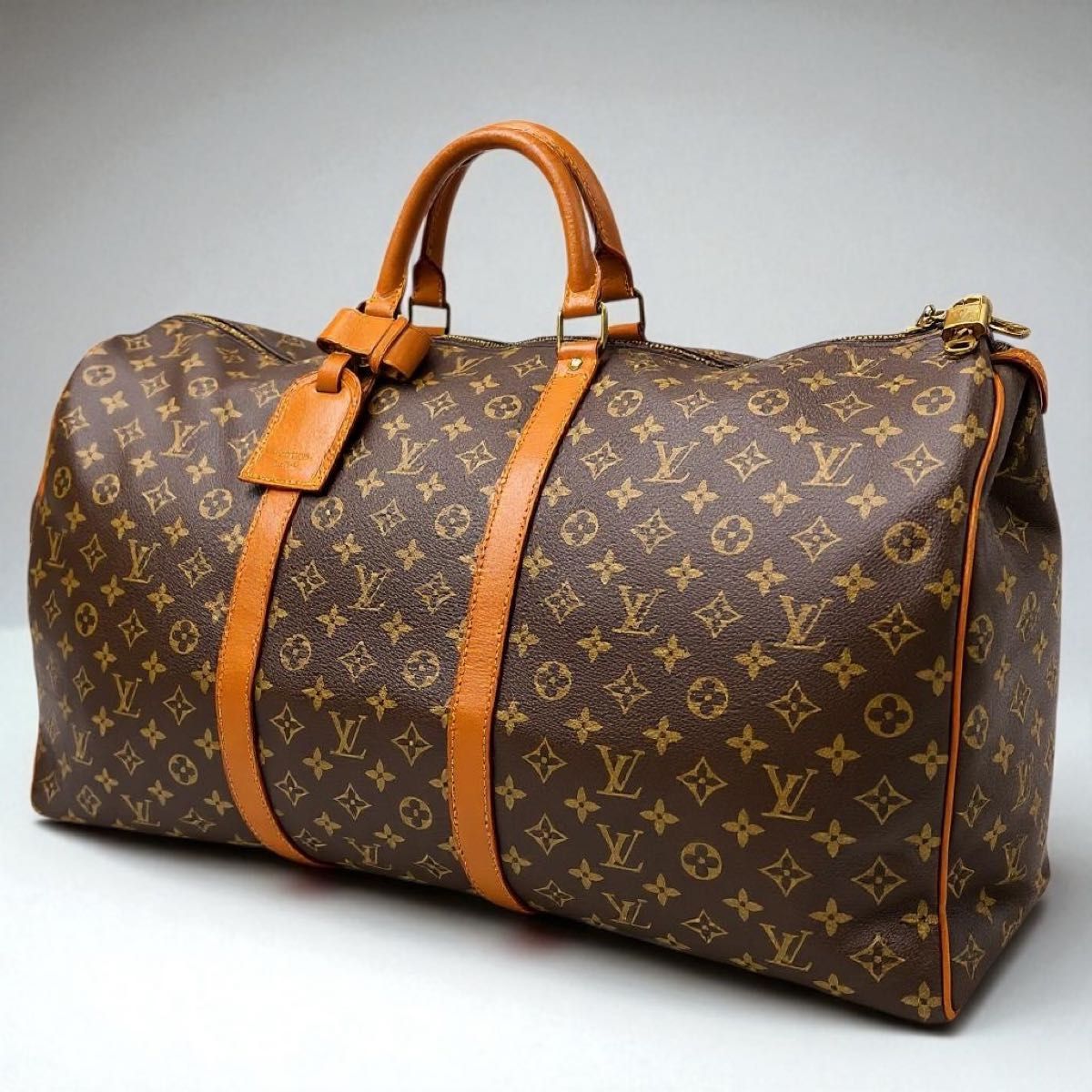 【鑑定済】ルイヴィトン モノグラム キーポル 60 ボストンバッグ ブラウン LOUIS VUITTON ルイヴィトン キーポル60 モノグラム レザー