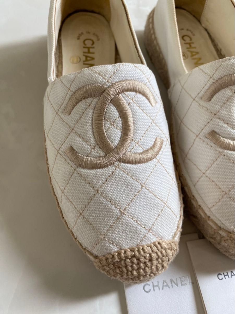 【刺繍が可愛い♡】CHANEL エスパドリーユ☆ 美品 シャネル 刺繍ロゴ エスパドリーユ スリッポン スニーカー