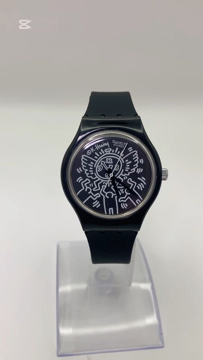 【美品】 稼働品 スウォッチ 自動巻き 腕時計 表面 裏面 スケルトン 革ベルト Swatch スウォッチ スケルトン 赤革ベルト 自動巻 裏スケ 腕時計