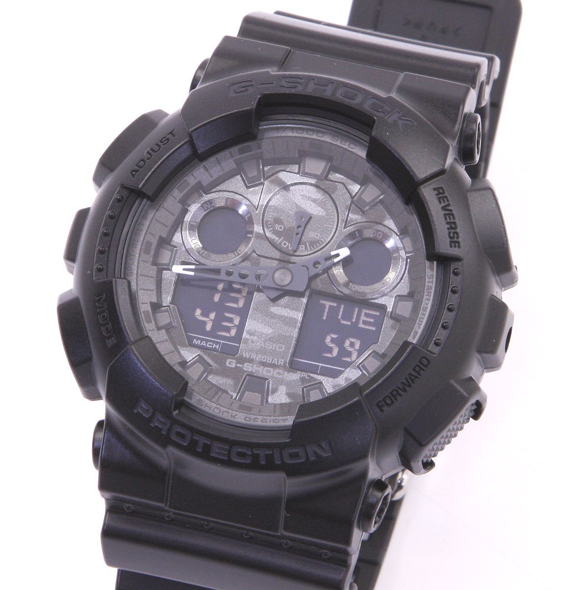 高額売筋】 良品☆カシオ G-SHOCK デジアナモデル☆GA-100CF-1AJF