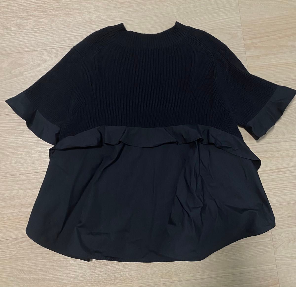 sacai ブラック レース袖 Tシャツ 半袖 sacai サカイ 切替 半袖 Tシャツ サイズ1 ブラック|Yahoo