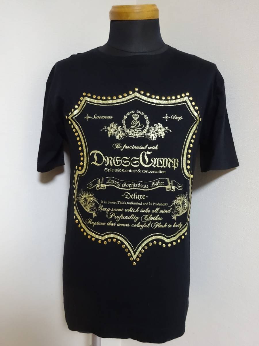 良品 ドレスキャンプ DRESSCAMP Tシャツ ブラックカラー 46 メール便_画像1