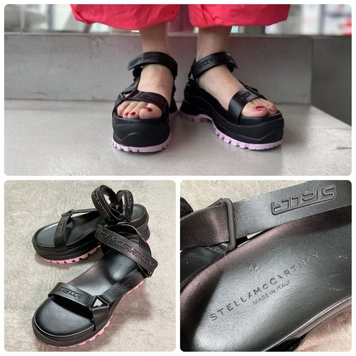 関税*送料込★STELLA MCCARTNEY★プールサンダル レース STELLA McCARTNEY トレース ストラップ サンダル スポサン 38