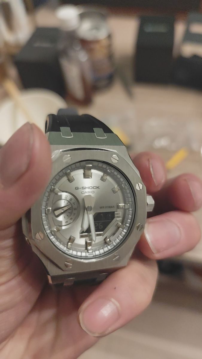 【即決価格】CASIO G-SHOCK GA-2100 シルバー カシオーク 極美品