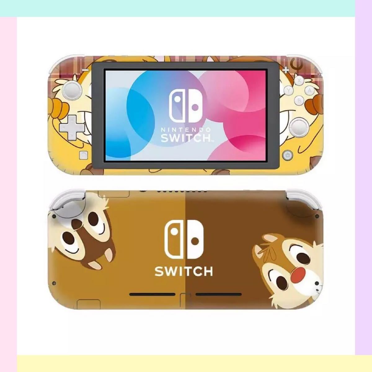 switch lite スキンシール チップとデール ディズニー