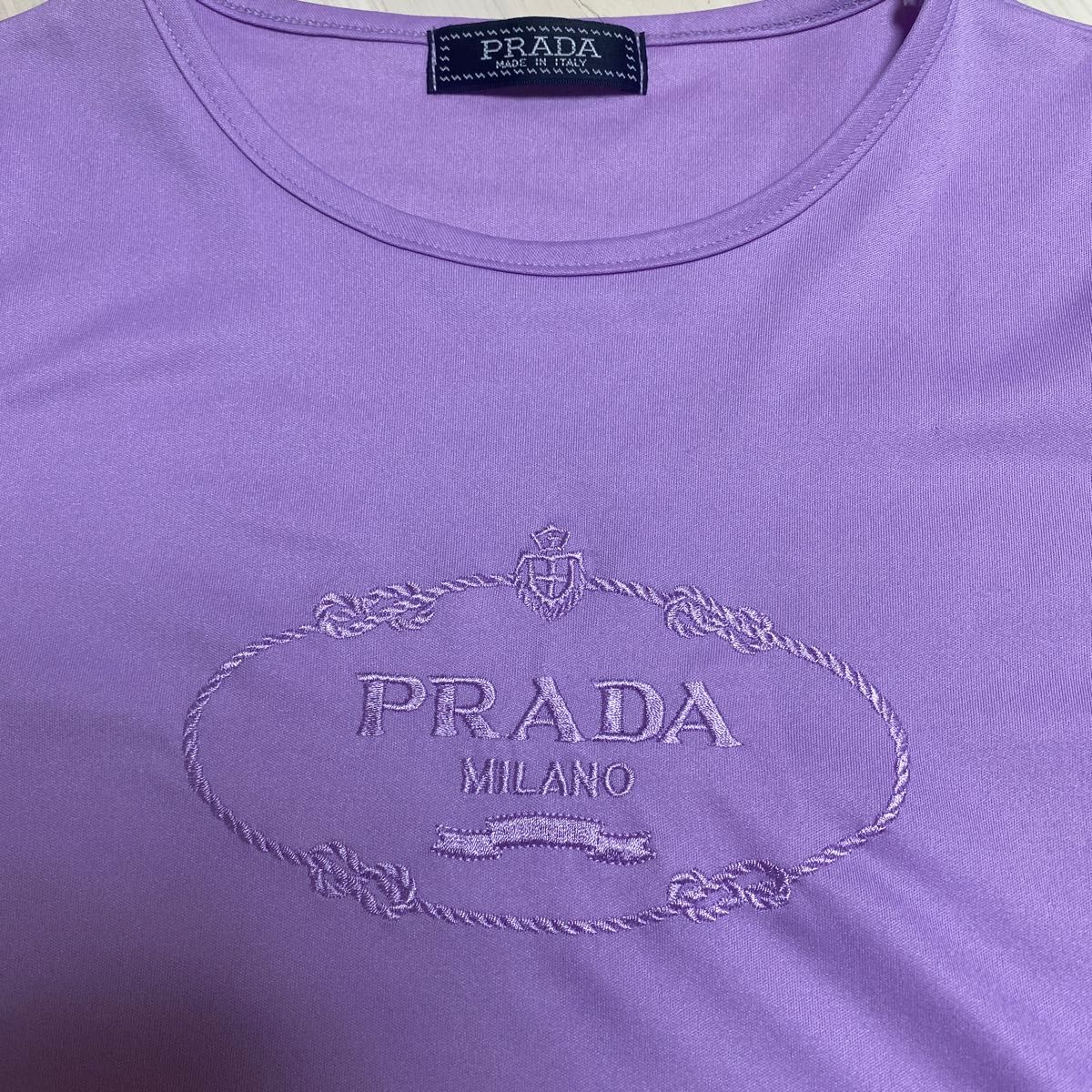 PRADA コットン ロゴTシャツ パープル PRADA Tシャツ パープル|Yahoo!フリマ(旧PayPayフリマ)